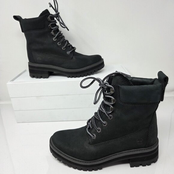 Timberland Women 6 Ankle Boot Combat Hiking Outdoor Lace Courmayeur Valley 6" - Picture 1 of 9